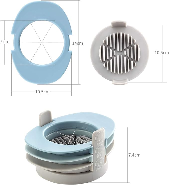 Ruibo Strawberry Slicer/Cutter With Stainless Steel Cutting Wires for Hard Boiled Egg Slicer Multicolour