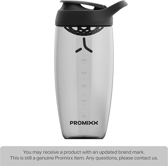 Promixx Pursuit Protein Shaker Bottle (24 oz) – Silent No-Ball Mixer, Leak-Proof Lid, BPA/BPS & Phthalate-Free ECOZEN – Easy-Clean Shaker Cup for Protein Shakes, Pre & Post-Workout Smoothies