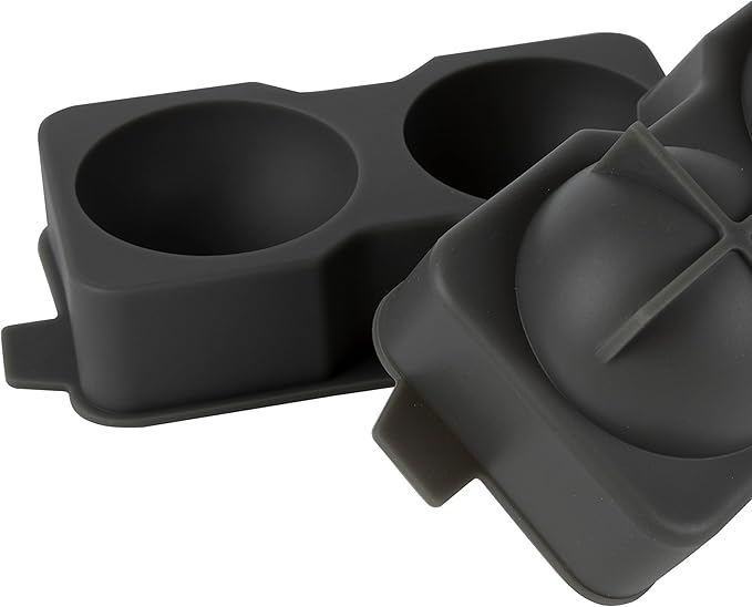 Tovolo Whiskey Ice Mold Set 2 Ball Sphere Molds Single Silicone Ice Tray Easy Release Ice Maker 6 Large Cubes 4 Spheres for Whiskey Cocktails Beverages, BPA Free Cocktail Ice Set for Cubes Spheres