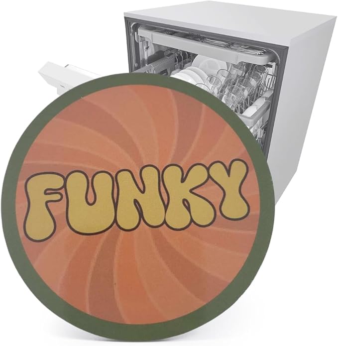 Funny Kitchen Gadgets Clean and Dirty Sign for Dishwasher, Retro Kitchen Accessories, Funny Clean Dirty Magnet for Dishwasher Clean Dirty Sign, Mid Century Modern Kitchen, Funky Fresh Flip Magnet