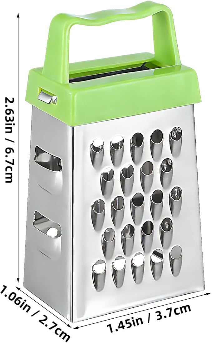 Kichvoe 6-Pack Mini Cheese Grater Set Stainless Steel Box Graters for Garlic Ginger Vegetable Slicing Shredding with Non-Slip Handle Compact Kitchen Tool