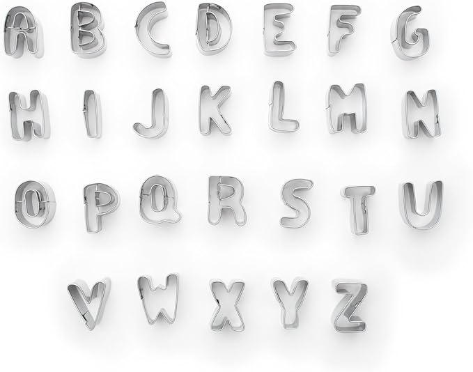 Fox Run Cookie Cutter Set, Alphabet Cookie Cutters