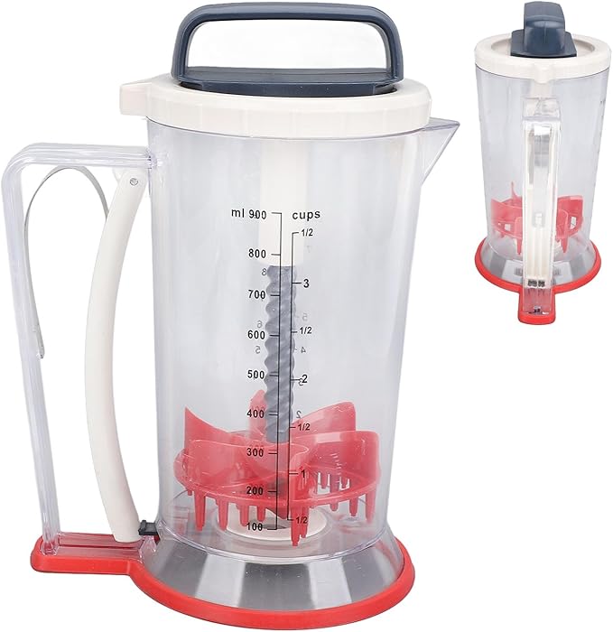 Pancake Batter Dispenser, Cupcake Batter separator with Measuring Scale Pancake Maker Baking Supplies for Muffins Crepes