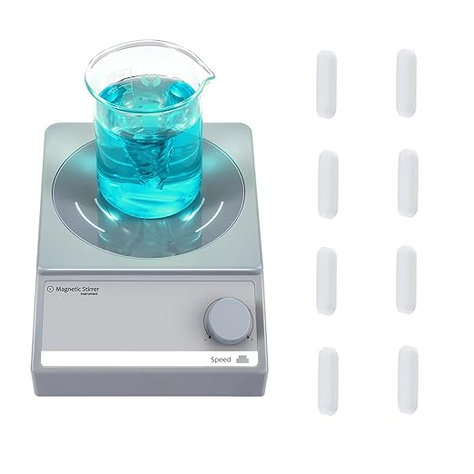 Magnetic Stirrer w/8 Stir Bars, 100 fl.oz Stir Plate, 3000 RPM Magnetic Stir Plate, Magnetic Mixer Grey (w/o Heating)