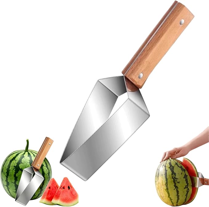2026 New Stainless Steel Watermelon Cutter Slicer，Watermelon Cutter Slice Tool, Triangle Watermelon Cutters, Stainless Steel Multifunctional Fruit Slicing And Meat Divider (1pc)