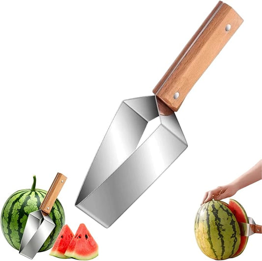 2026 New Stainless Steel Watermelon Cutter Slicer，Watermelon Cutter Slice Tool, Triangle Watermelon Cutters, Stainless Steel Multifunctional Fruit Slicing And Meat Divider (1pc)