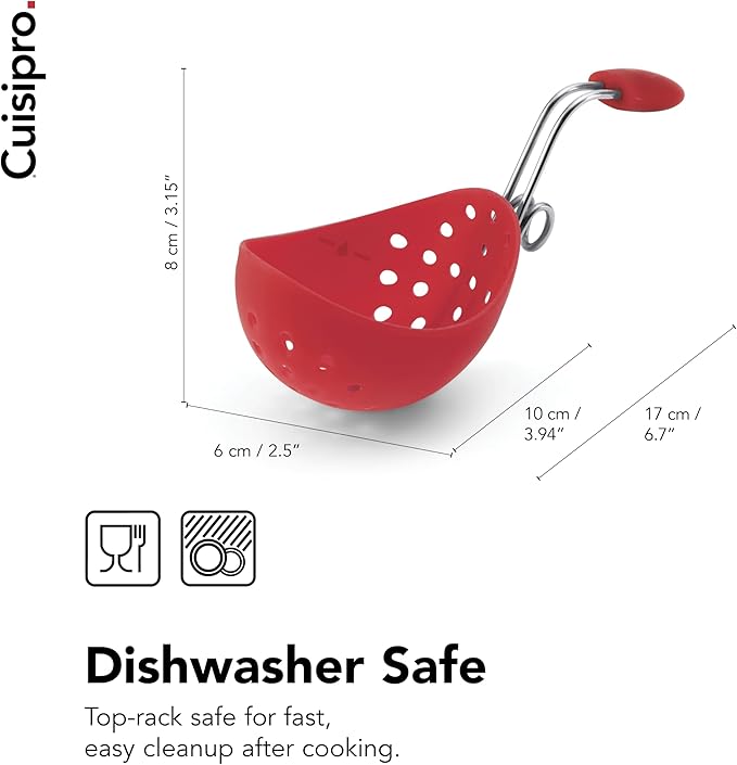 Browne & Co Cuisipro Egg Silicone Poacher Set of 2, Red
