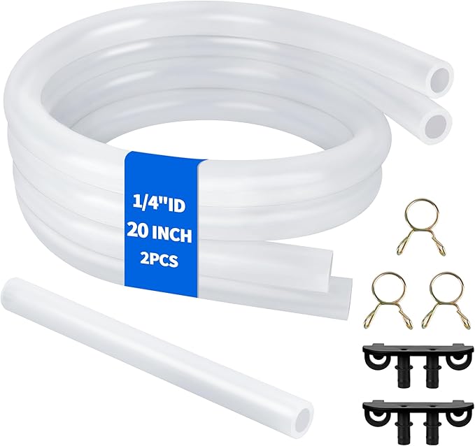 Ice Maker Drain Tube Fit for GE 2.0, Water Line Replacement for Original GE Opal Nugget Countertop Ices Maker, External Silicone Water Tube Fit for Opal Ice Maker Tubing Replacement Parts