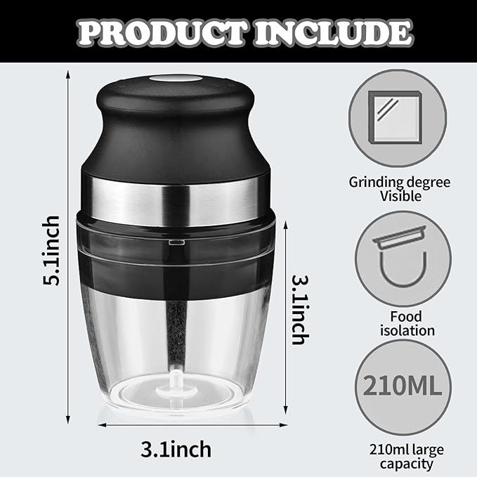 Garlic Crusher Press,Garlic Grinder Twister Easy-Clean, Multifunctional Garlic Smasher Dishwasher safe, Ideal Garlic Crusher Tool Garlic Grinder Masher Onion Chopper, Blender to Vegetable for Kitchen