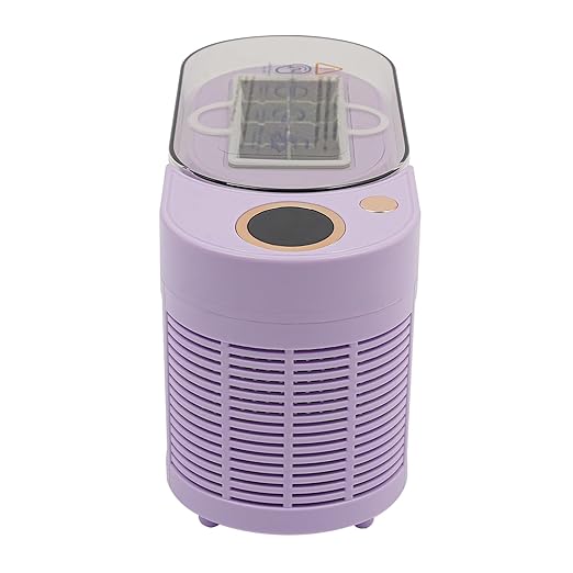 Portable Ice Maker Countertop Ice Machine Maker 8 Cubes in 10 Mins Self-Cleaning 12V Car Compatible Ice Scoop & Basket for Home Kitchen Camping RV Party (Purple)