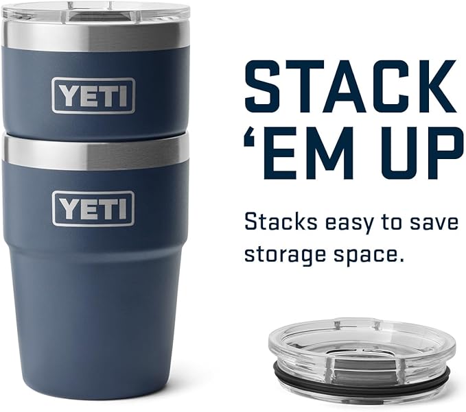 YETI Rambler 16 oz Stackable Tumbler, Vacuum Insulated, Stainless Steel with MagSlider Lid | Stackable, Stackable, Vacuum Insulated, MagSlider Lid, MagSlider Lid, Vacuum Insulated