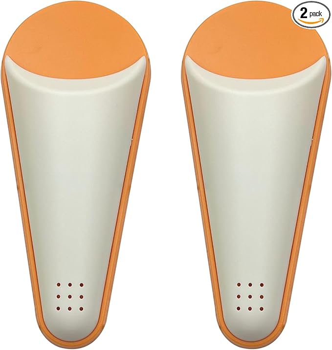 2PCS Magnetic Scissors Holder, Adsorption & Draining Holes Design ABS Plastic Detachable Refrigerator Magnetic Scissors Storage Box, Shears Storage Case for Kitchen Organizer (Orange)