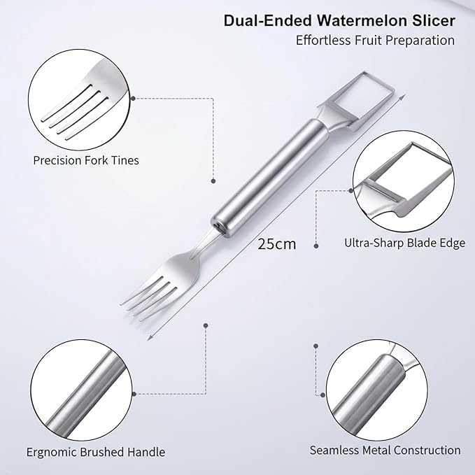 Watermelon Cutter Set of 3, Watermelon Slicer for Easy Fruit Cutting, Dual-Headed Design for Kitchen Use, Durable Material Construction