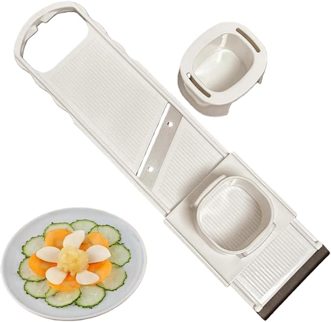 1Pcs Multi-Functional Food-Grade Garlic Press & Slicer – Ultra-Thin Vegetable Shredder/Chopper, Kitchen Prep Gadget for Home Chefs, Cooking Accessories, Food Preparation Equipme