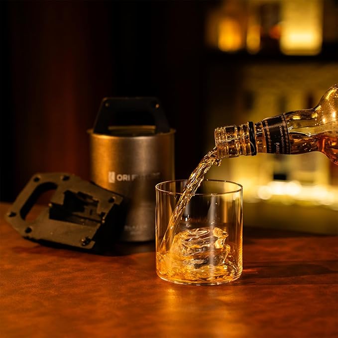 GLAZER mini, Clear Rose Ice Cube Mold Maker for Whiskey
