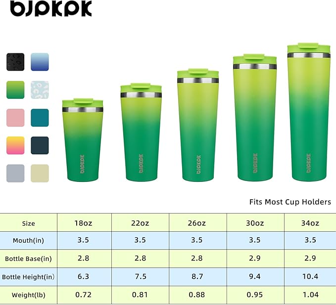 BJPKPK 22oz Tumbler With lid And Straw Stainless Steel Travel Coffee Mug Insulated Tumblers Cups,Bamboo Grove