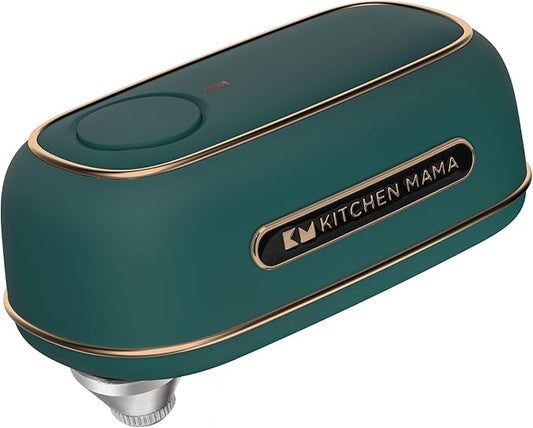 Kitchen Mama Orbit One Rechargeable Electric Can Opener: Hands-free, USB-C Charging, Automatic Stop, Smooth Edge, Safety, Blade for Large Cans, Heavy Duty, with Storage Box (Royal Emerald)