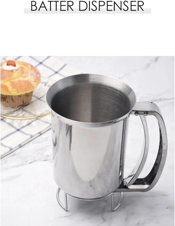 Batter Dispenser Baking Tool, 900ml Pancake Batter Dispenser for Baking Cake Cupcakes Crepes Waffles Accessory