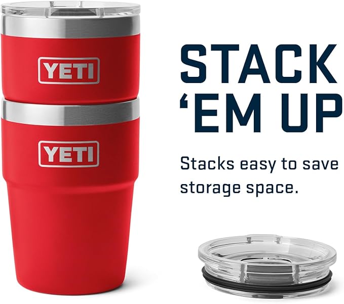 YETI Rambler 16 oz Stackable Tumbler, Vacuum Insulated, Stainless Steel with MagSlider Lid | Stackable, Stackable, Vacuum Insulated, MagSlider Lid, MagSlider Lid, Vacuum Insulated