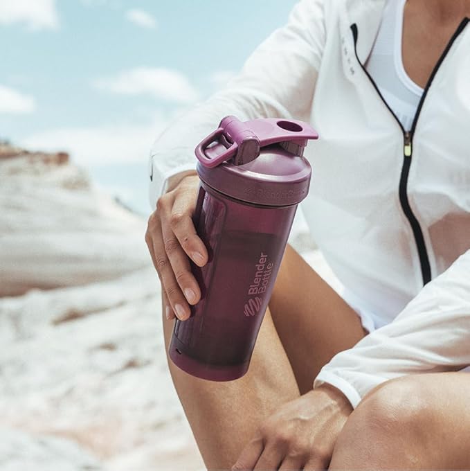 BlenderBottle Classic V2 Shaker Bottle Perfect for Protein Shakes and Pre Workout, 20-Ounce, Plum