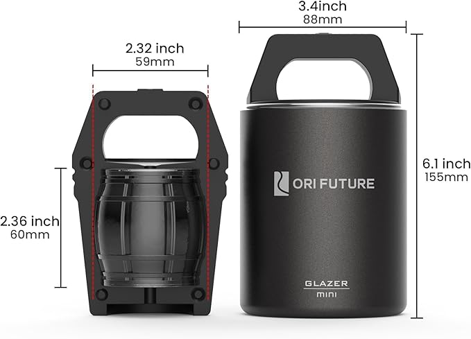 GLAZER mini, Clear Barrel Ice Mold for Whiskey