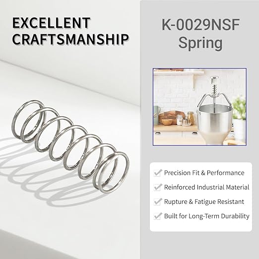 K-0029NSF Pancake Dispenser Replacement Spring, Stainless Steel Fit for B-elshaw Type K Dispensers