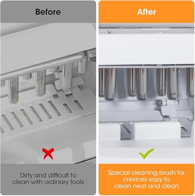 AIEVE Ice Machine Cleaner Brush Sets, 10 Pcs Ice Maker Cleaner Tools Kits with Crevice Cleaning Brush and Scrub Sponge for Countertop Ice Makers
