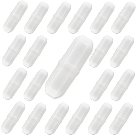 Magnetic Stir Bars 20pcs PTFE Stirrer Mixer, 20 mm/ 0.8 Inch White Stir Bar