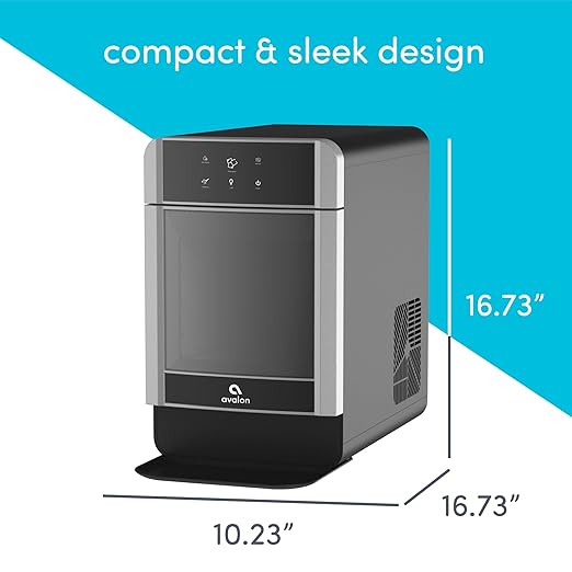 Avalon Nugget Ice Maker Chewable Ice 38 lbs Per Day, One Click Operation, Large Ice Storage, Connects to Water Line, Includes Set of Filters