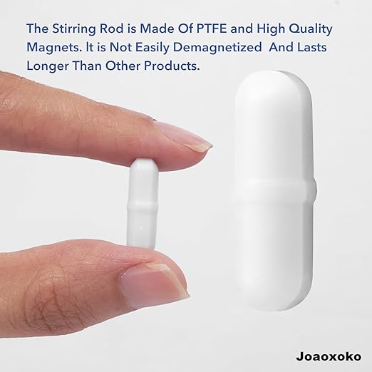 Magnetic Stir Bars,40 Pcs PTFE Magnetic Stirrer Mixer Stir Bar, 20 mm/ 0.8 Inch White Laboratory Stirrer Mixer Bar (40)