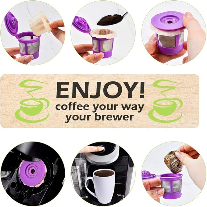 CAPMESSO Disposable Coffee Paper Filters Replacement Keurig Filter Compatible with Reusable Single Serve Pods Keurig Coffee Maker-300 Count (Natural)