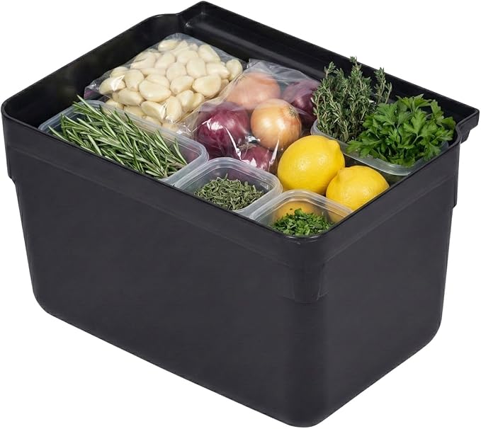 Restaurantware RW Clean 13 Inch x 7 Inch Bus Tub 1 Small Bus Box - Attachable Commerical Black Plastic Restaurant Tub Fits Rolling Utility Cart Heavy Duty