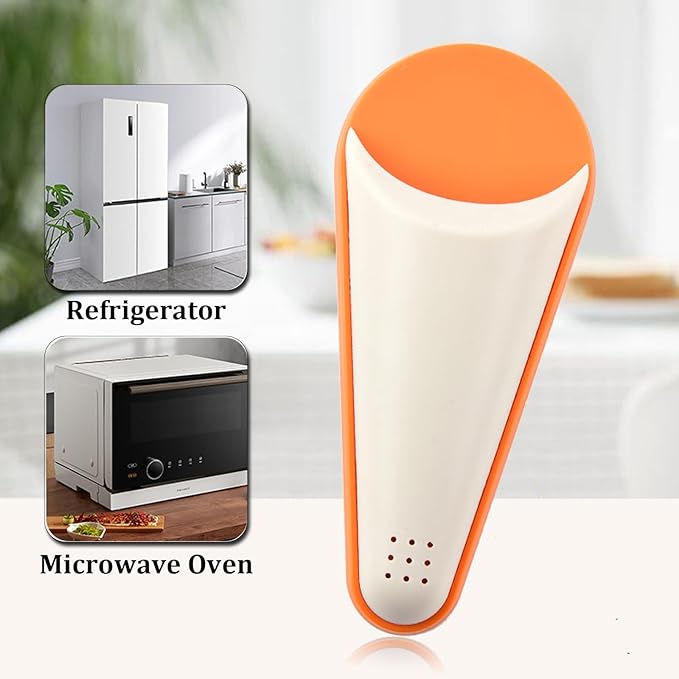 2PCS Magnetic Scissors Holder, Adsorption & Draining Holes Design ABS Plastic Detachable Refrigerator Magnetic Scissors Storage Box, Shears Storage Case for Kitchen Organizer (Orange)