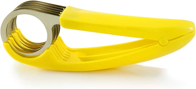 FireKylin Banana Slicer,ABS + Stainless Steel Fruit and Vegetable Salad Peeler Cutter Kitchen Tools For Banana,Strawberry,Grape（1 pcs）