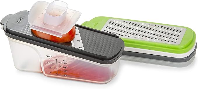 PrepWorks Grate, Slice & Store Set, One Size, Multi-Color – Versatile Food Prep Set with Storage Containers