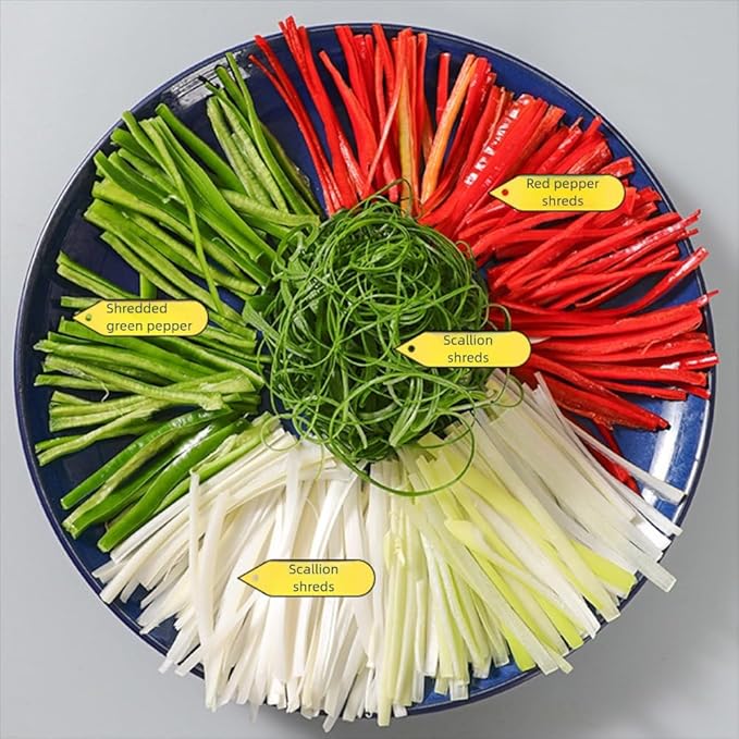 Professional Green Onion Shredder & Slicer - 12 Blade Stainless Steel Scallion Cutter with Safety Design, Perfect for Blooming Onion, Chili & Celery (3)