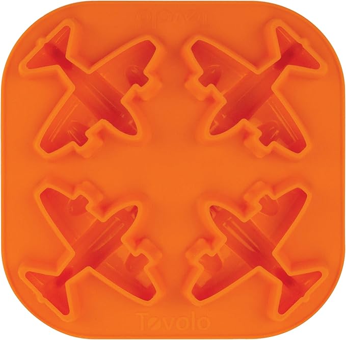 Tovolo Novelty Airplane Ice Cube Mold Trays, Flexible Silicone, Dishwasher Safe