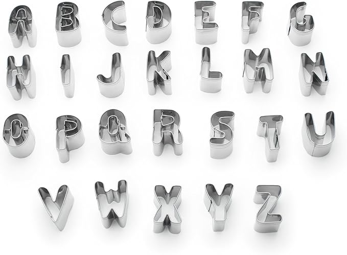 Fox Run Cookie Cutter Set, Alphabet Cookie Cutters