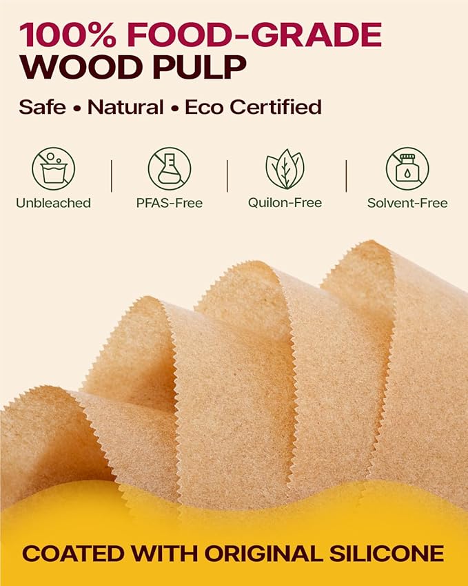 Katbite Air Fryer Liners Disposable - 100PCS, 8x5.5'' Rectangle Liners for Air Fryer Basket, Thick Air Fryer Parchment Paper Liners for Ninja Dual Airfryer Accessories, DZ201, DZ401, FG551