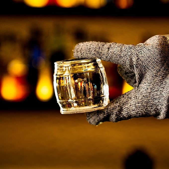 GLAZER mini, Clear Barrel Ice Mold for Whiskey