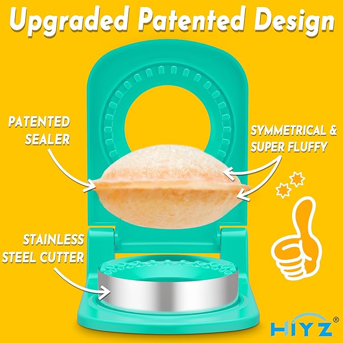 HiYZ Sandwich Cutter and Sealer - Stainless Steel Decruster Sandwich Maker - Peanut Butter and Jelly Crustless Sandwich Bread Pancake Maker Cookie Cutter for Kids Children Boys Girls (Green)