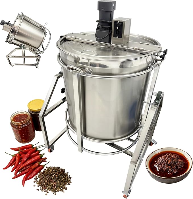Commercial Sauce Mixer & Hot Pot Base Stir Fry Pan 98L/25.9gal Automatic Stirring Cooker, Natural Gas & Electric Stirring SUS304 Stainless Steel for Restaurant Kitchen Food Processing 110V