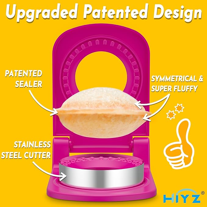HiYZ Sandwich Cutter and Sealer - Stainless Steel Decruster Sandwich Maker - Peanut Butter and Jelly Crustless Sandwich Bread Pancake Maker Cookie Cutter for Kids Children Boys Girls-Pink Fruit Picks