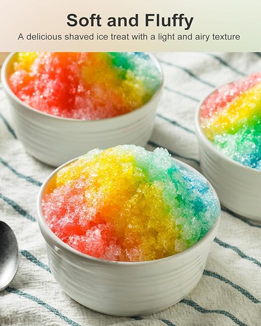 CROWNFUL Shaved Ice Machine, Snow Cone Machine with 2 Ice Cups, Ice Shaver Machine for Snow Cones, Snowballs, Frozen Cocktails and More, Easy to DIY with Snow Cone Syrup at Home,Gifts for Men&Women
