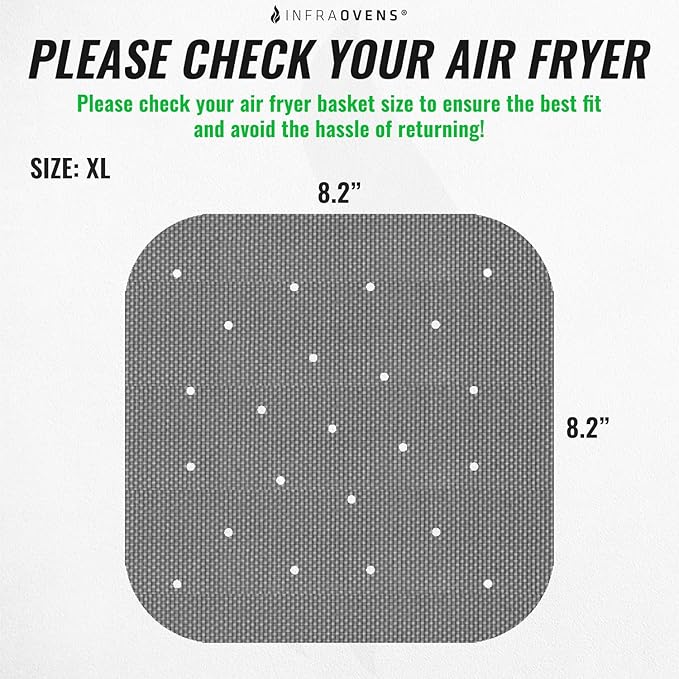 Air Fryer Liners for Ninja Speedi 6qt and Ninja Crispi 4qt, Ninja Crispi Pro 6-in-1, Reusable Mat Accessories with Air Frying and Cooking Recipes, Non-Stick Replacement for Parchment Paper