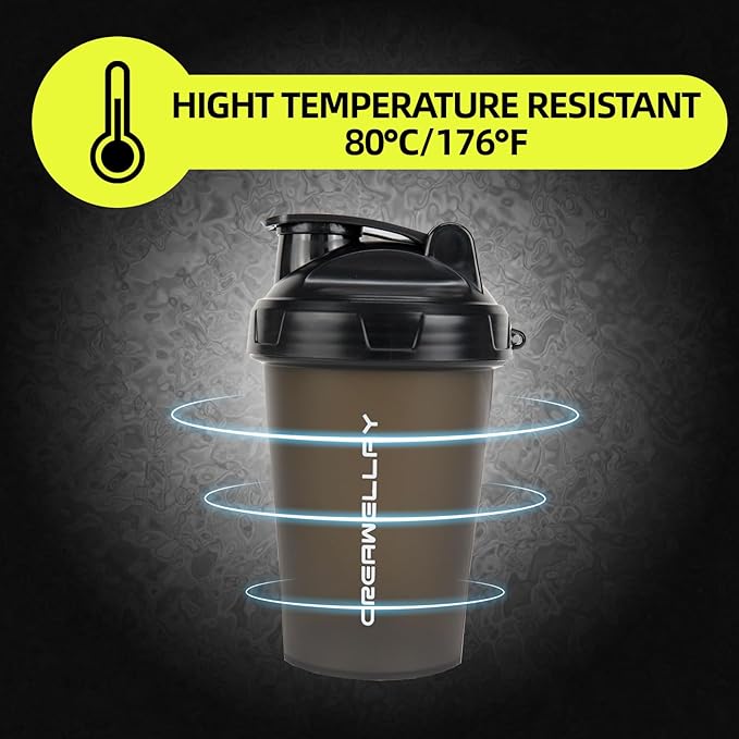3 Pack Shaker Bottles for Protein Mixes, 17 oz Small Protein Shaker Bottle with Handle, Gym Shaker Cups with Blending Ball for Pre Workout, BPA-Free & Dishwasher Safe, Black, Blue, White