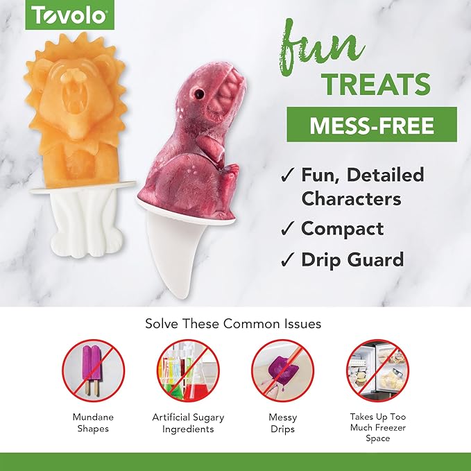 Tovolo Mermaid Popsicle Mold Silicone Ice Pop Mold with Sticks for Kids Set of 4, Homemade Frozen Treat Popsicle Molds BPA Free Dishwasher Safe Mermaid Snacks Popsicle Maker with Drip Guard