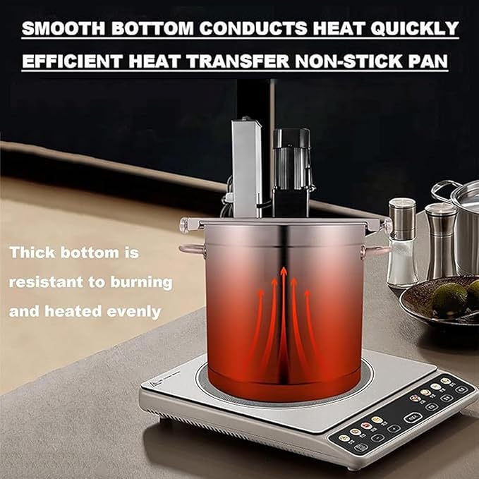 Automatic Food Mixer -Commercial Heating Mixer with 4 Blade Stirring Scraper,for Making Jam, Sauce, Filling, Hot Pot Seasoning Bottom Soup Stirre(40L)