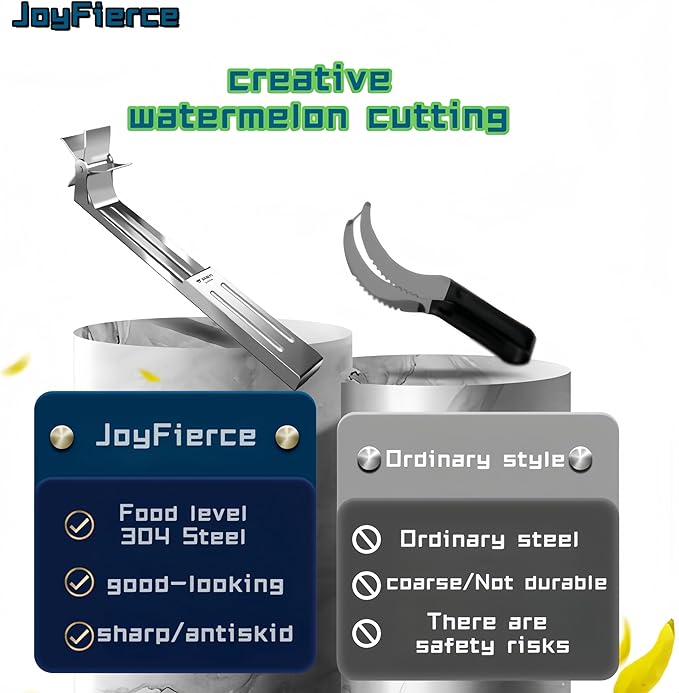 JoyFierce Watermelon Windmill Cutter watermelon cutter slicer tool Slicer 304 stainless steel Fruit knife Watermelon Quickly Cut Tool Kitchen Gadgets with
