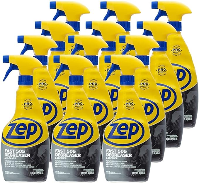 Zep Fast 505 Cleaner and Degreaser - 32 Ounce (Case of 12) - ZU50521 - Great for Grills, Plastics, Metal, and More!